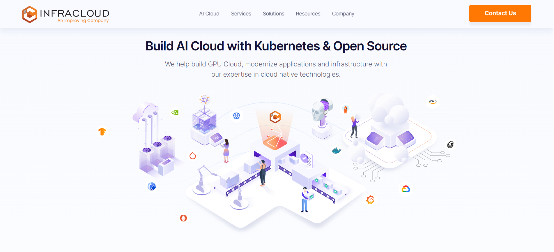 InfraCloud homepage — redesigned