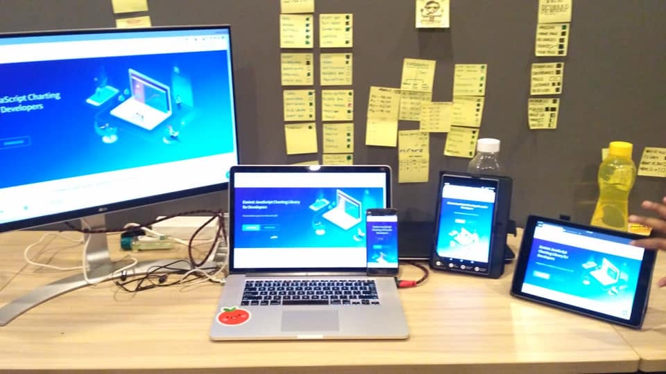 Designer working at a desk during product delivery